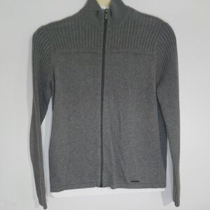 Michael Kors Men's Charcoal Zip-Up Sweater